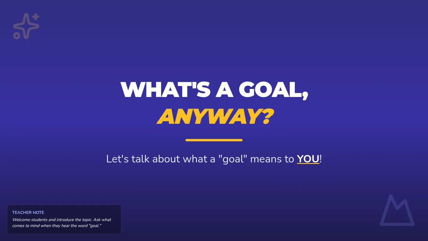 Goal Setting Slides