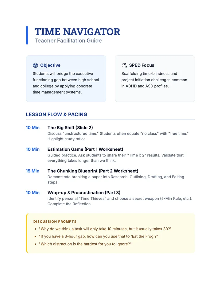 Time Navigator Teacher Guide