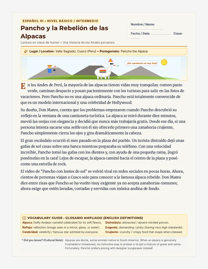 Alpacas Rebeldes Lectura
