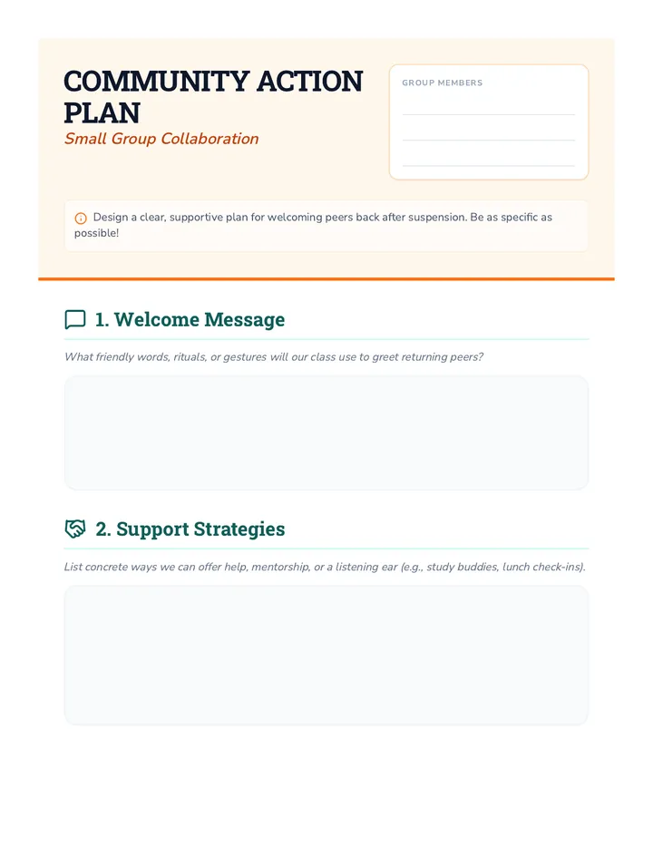 Community Action Plan Template