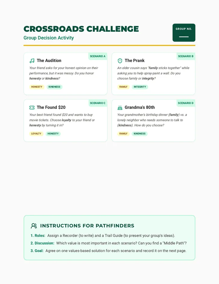 Crossroads Challenge Activity
