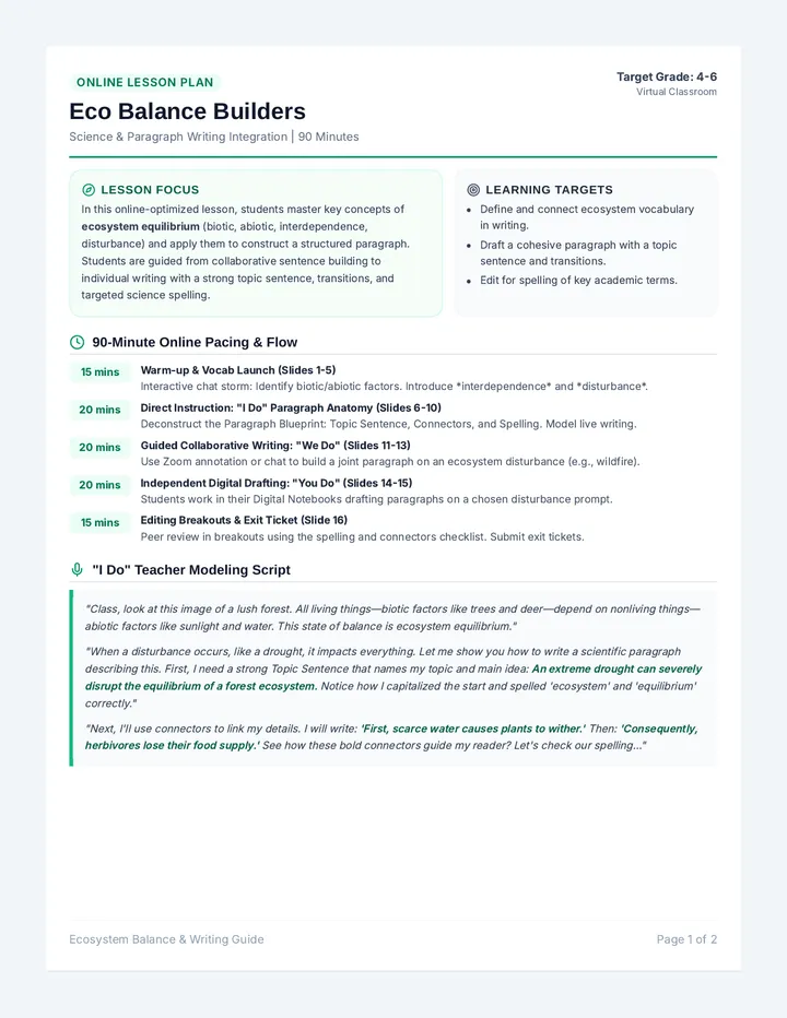 Eco Balance Teacher Guide