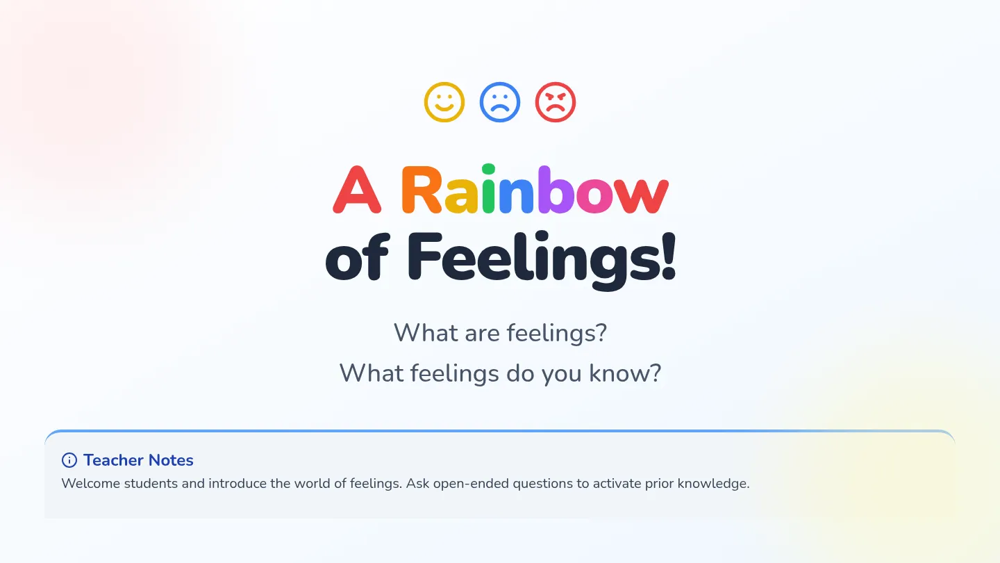 A Rainbow of Feelings Slide Deck