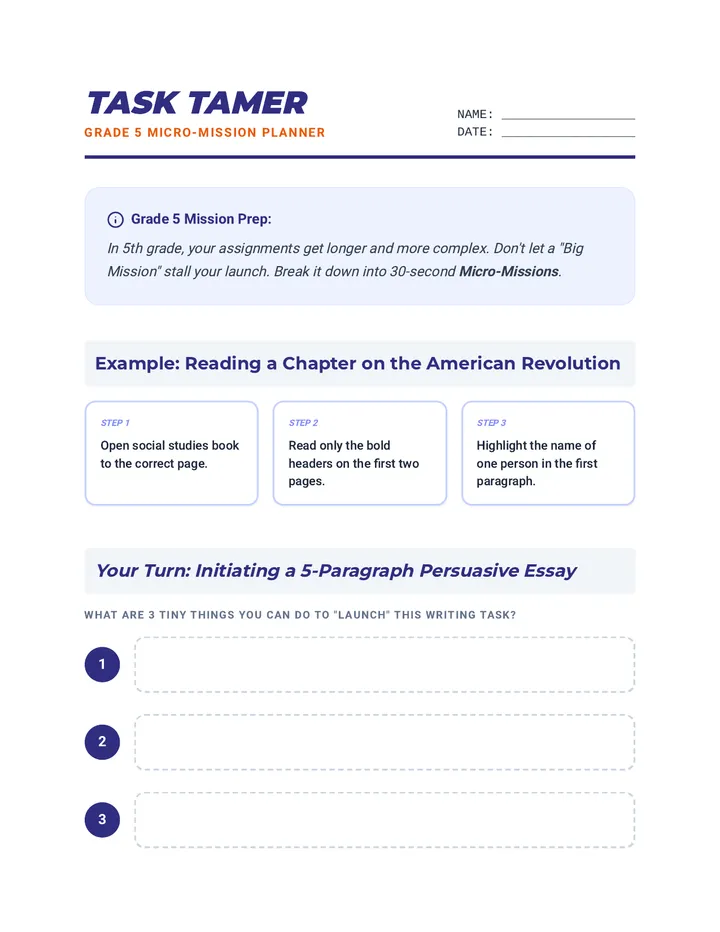 Ignition Starter Worksheets