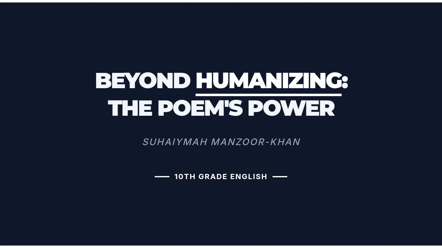 Beyond Humanizing Slides