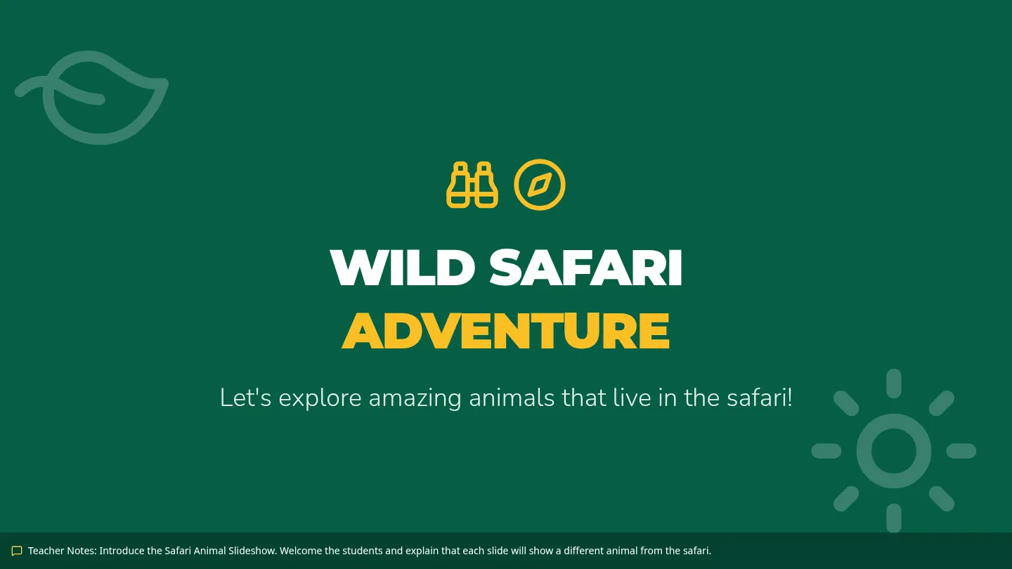 Wild Safari Slides