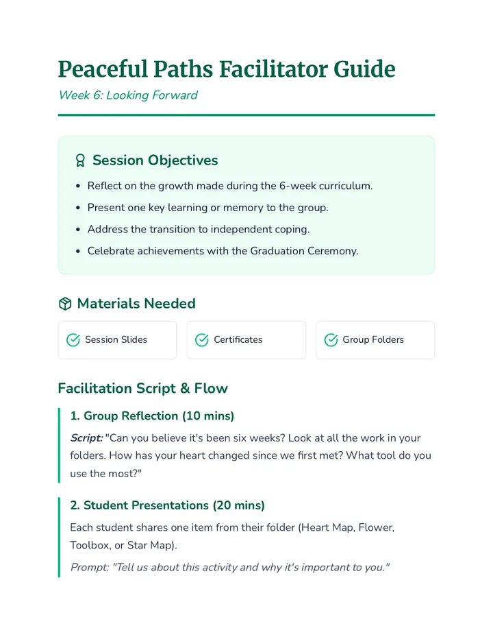 Peaceful Paths Facilitator Guide