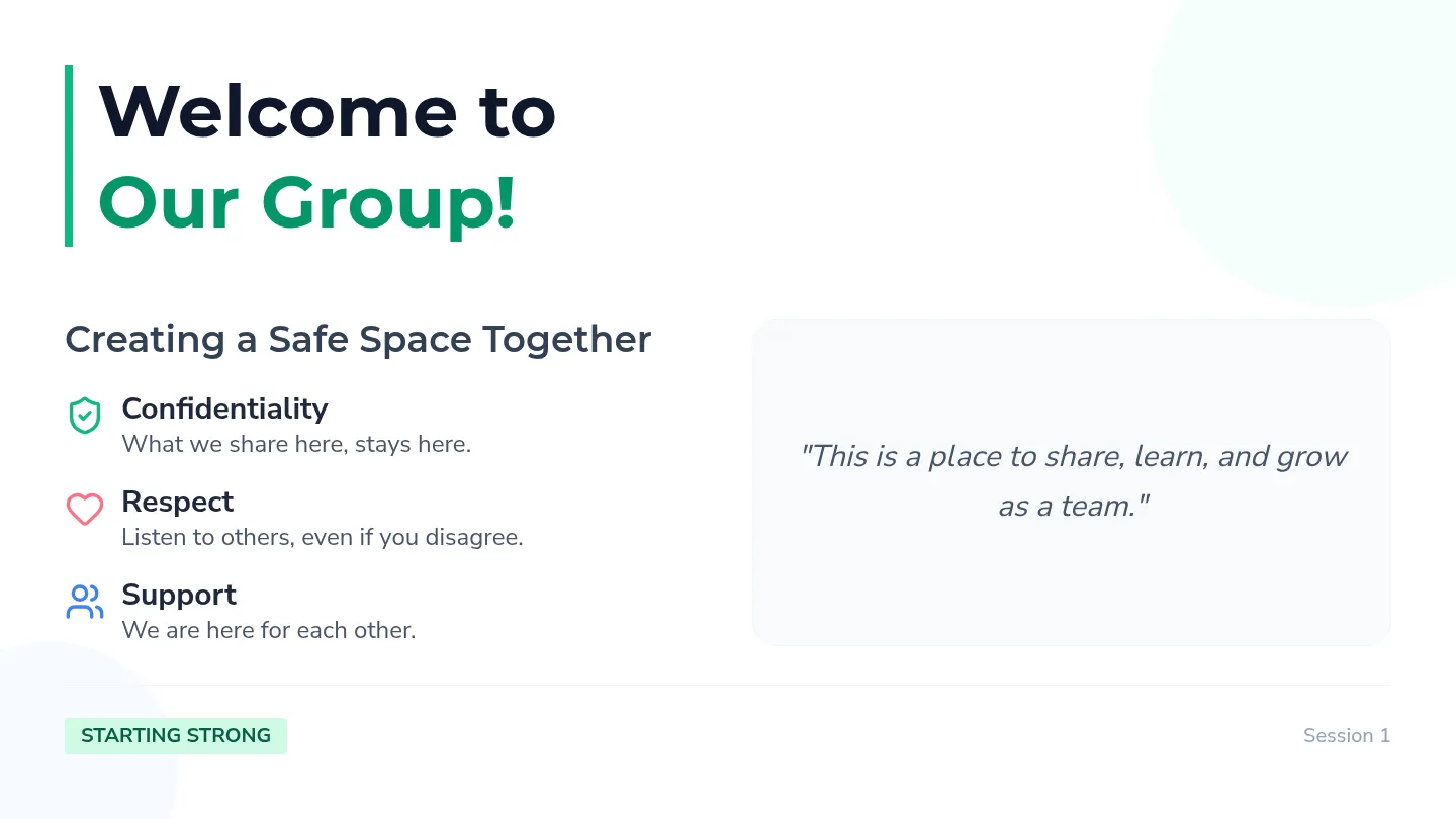 Welcome Group Slides