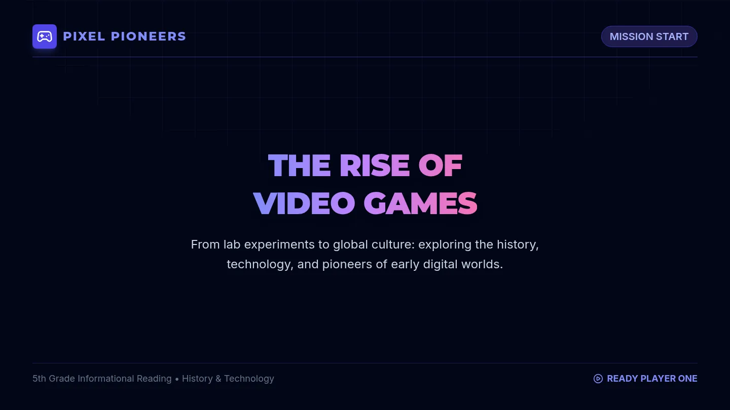 Pixel Pioneers Instructional Slides