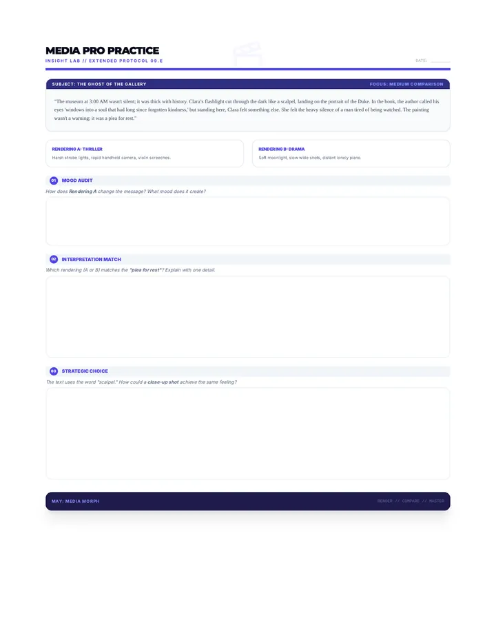 Media Pro Practice Worksheet