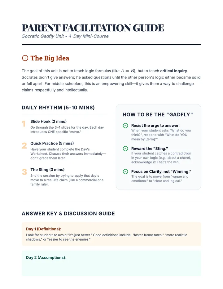 Gadfly Facilitation Guide