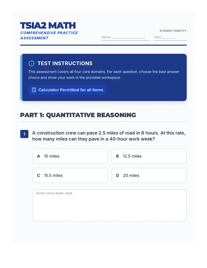 TSIA2 Practice Test Document