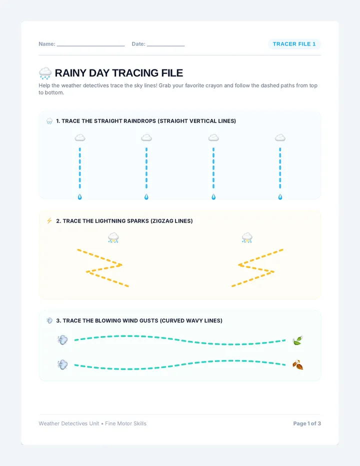 Raindrop Tracer Activity Pack