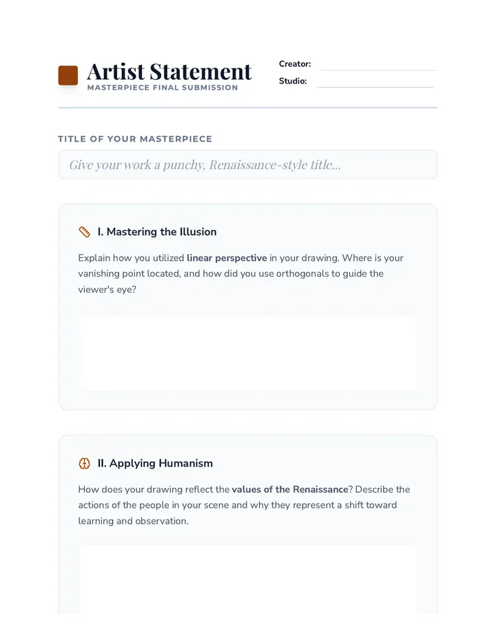 Artist Statement Template