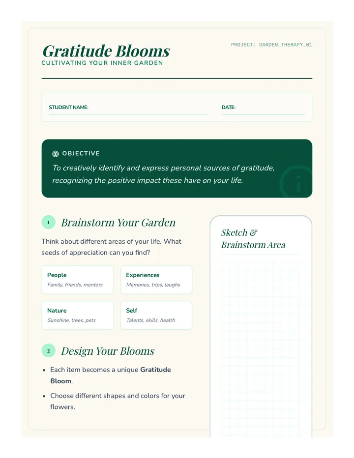 Gratitude Blooms Activity Guide