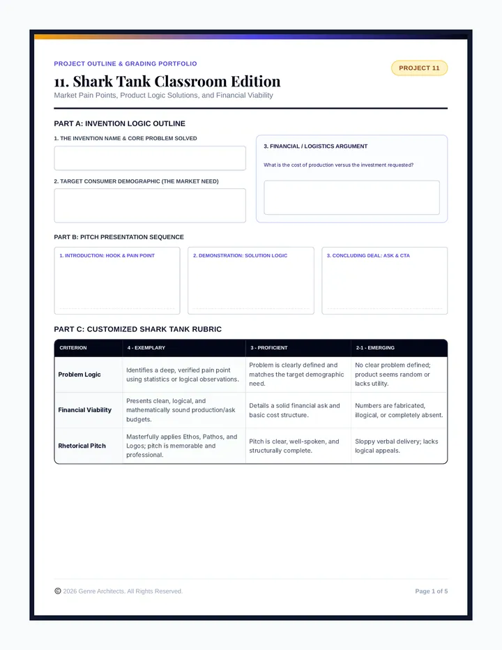 Argument Project Outlines and Rubrics