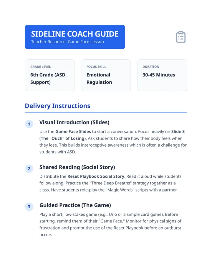 Sideline Coach Guide