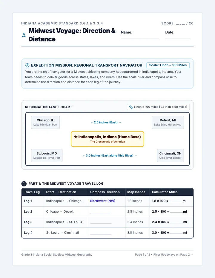 Midwest Voyage Worksheet