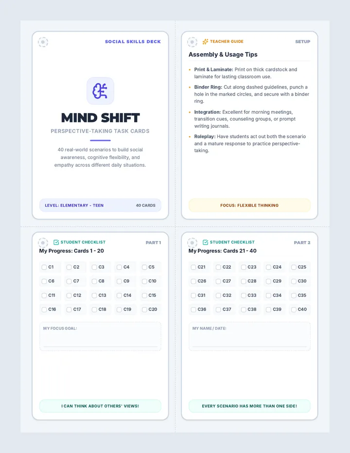 Mind Shift Task Cards