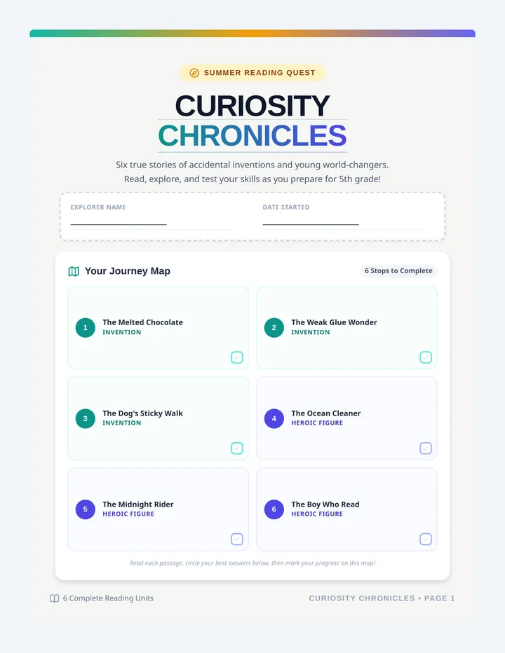 Curiosity Chronicles Workbook