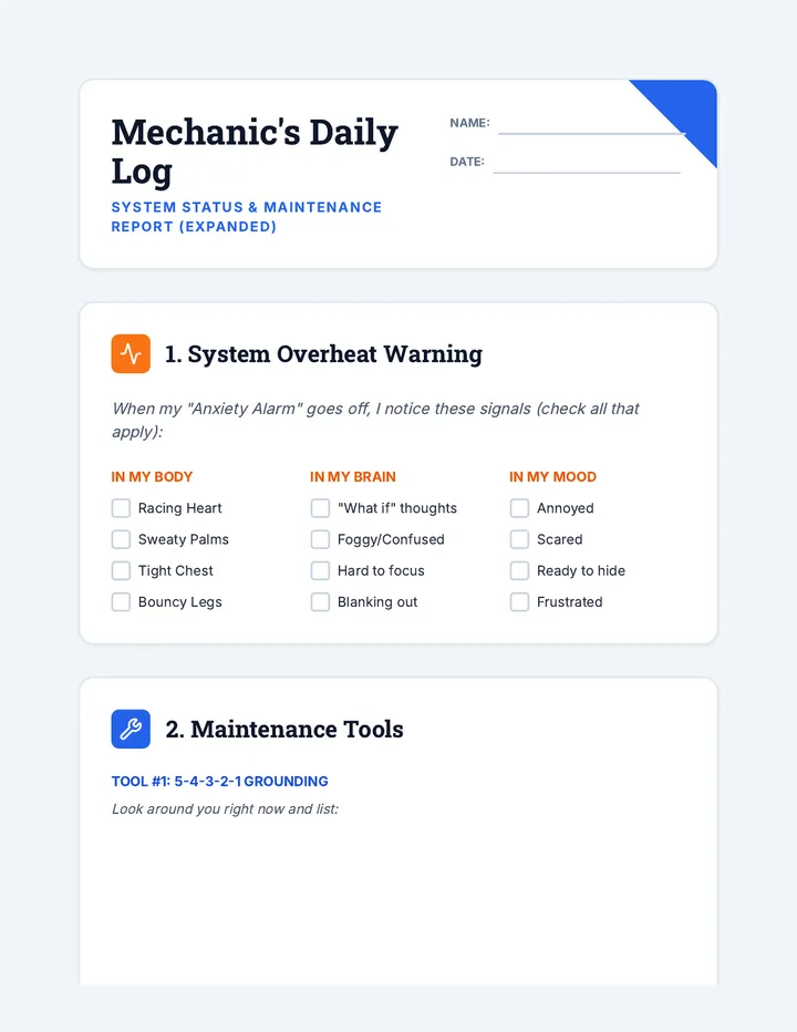 Mechanic Log Worksheet Updated