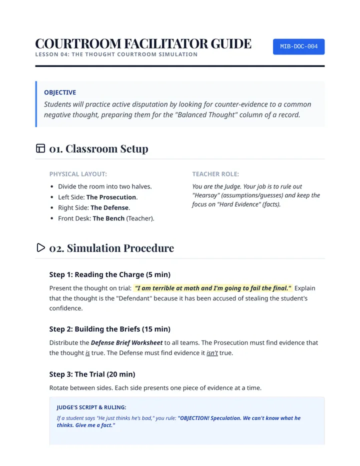 Courtroom Facilitator Guide
