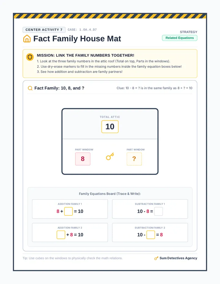 Fact Family Houses Mats