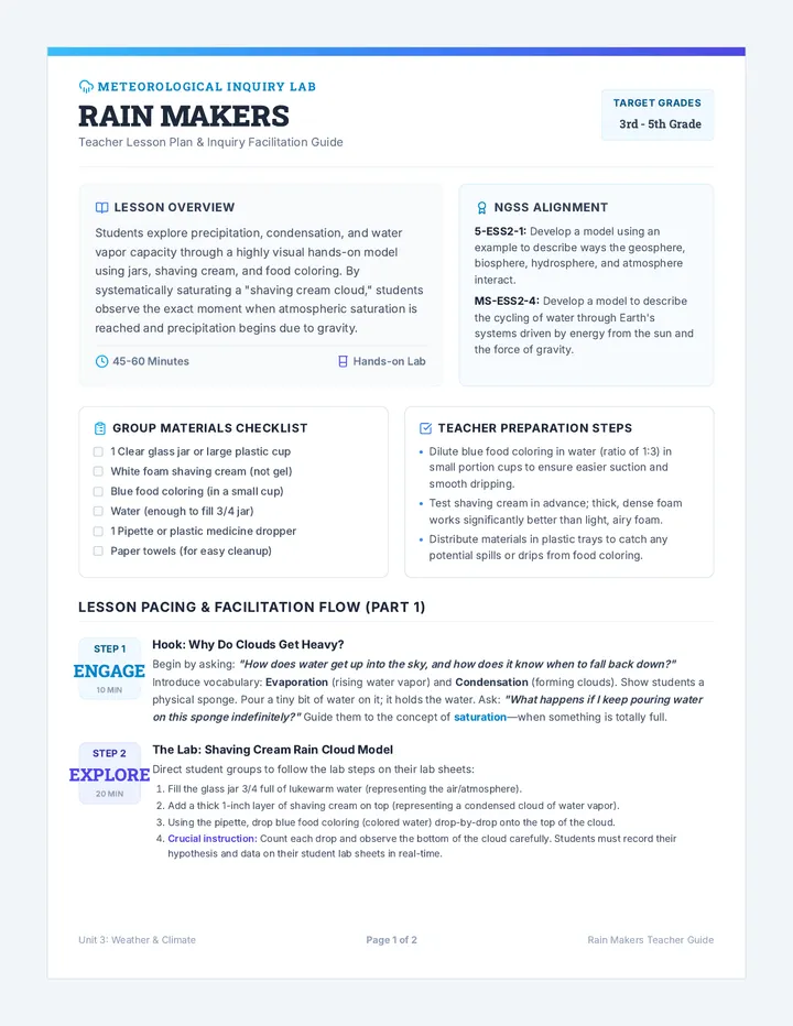 Rain Makers Teacher Guide