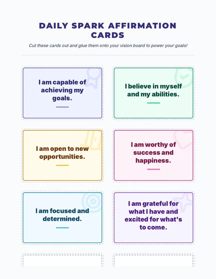 Daily Spark Affirmation Cards