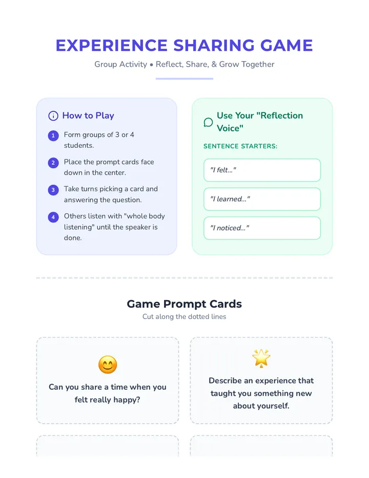 Experience Sharing Game Pack