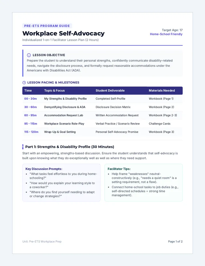 Workplace Advocacy Facilitator Guide