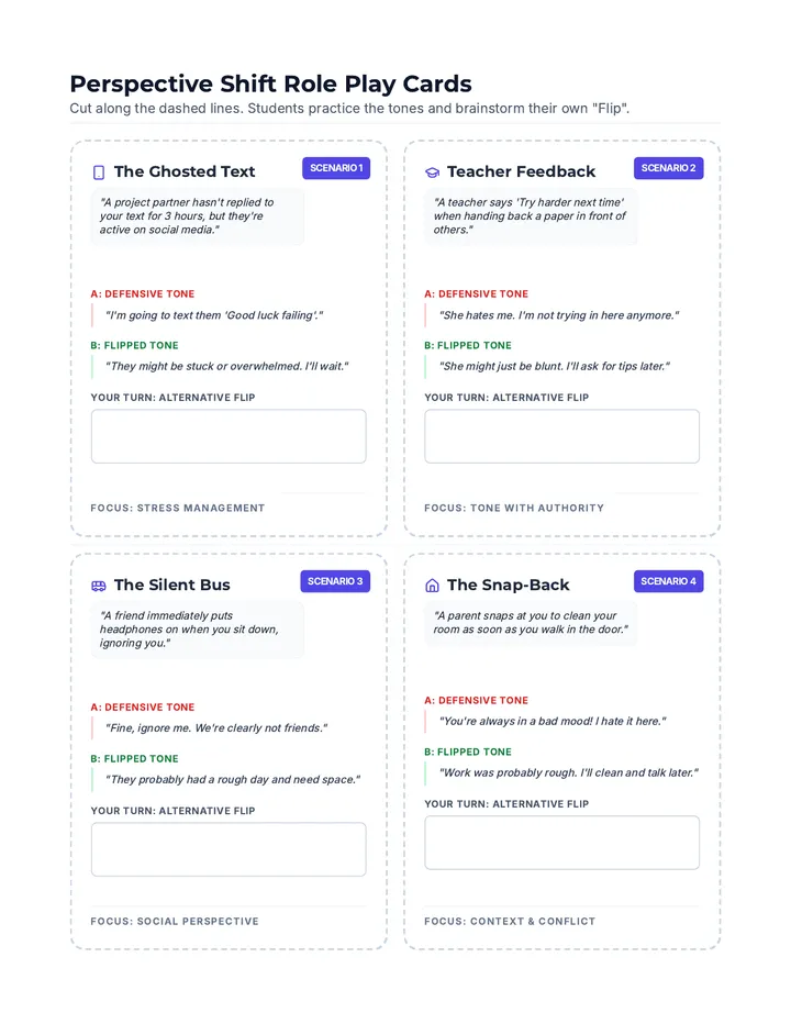 Perspective Shift Role Play Cards