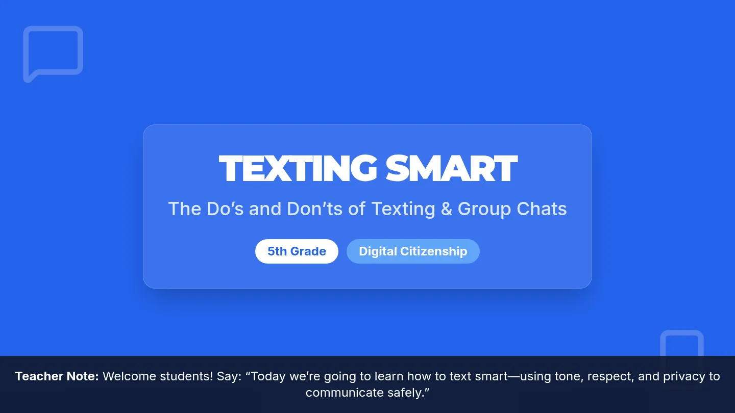 Texting Smart Slides Deck