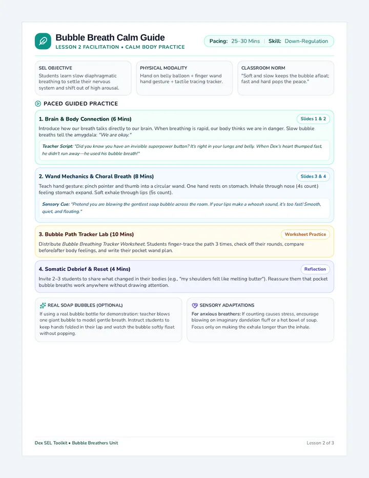 Bubble Breath Calm Guide
