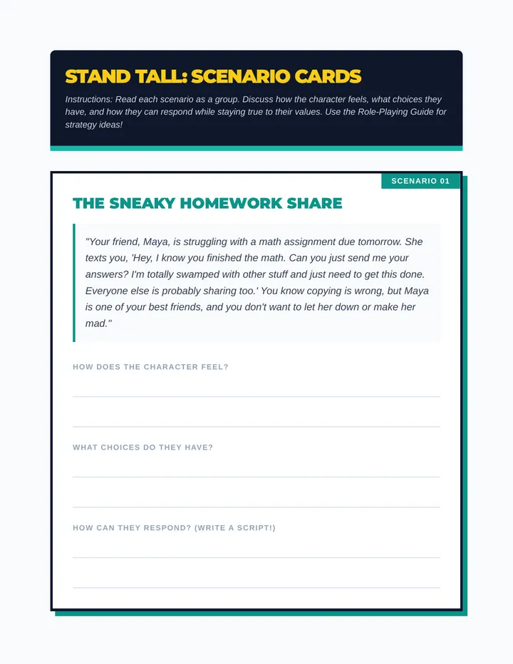 Small Group Scenario Cards