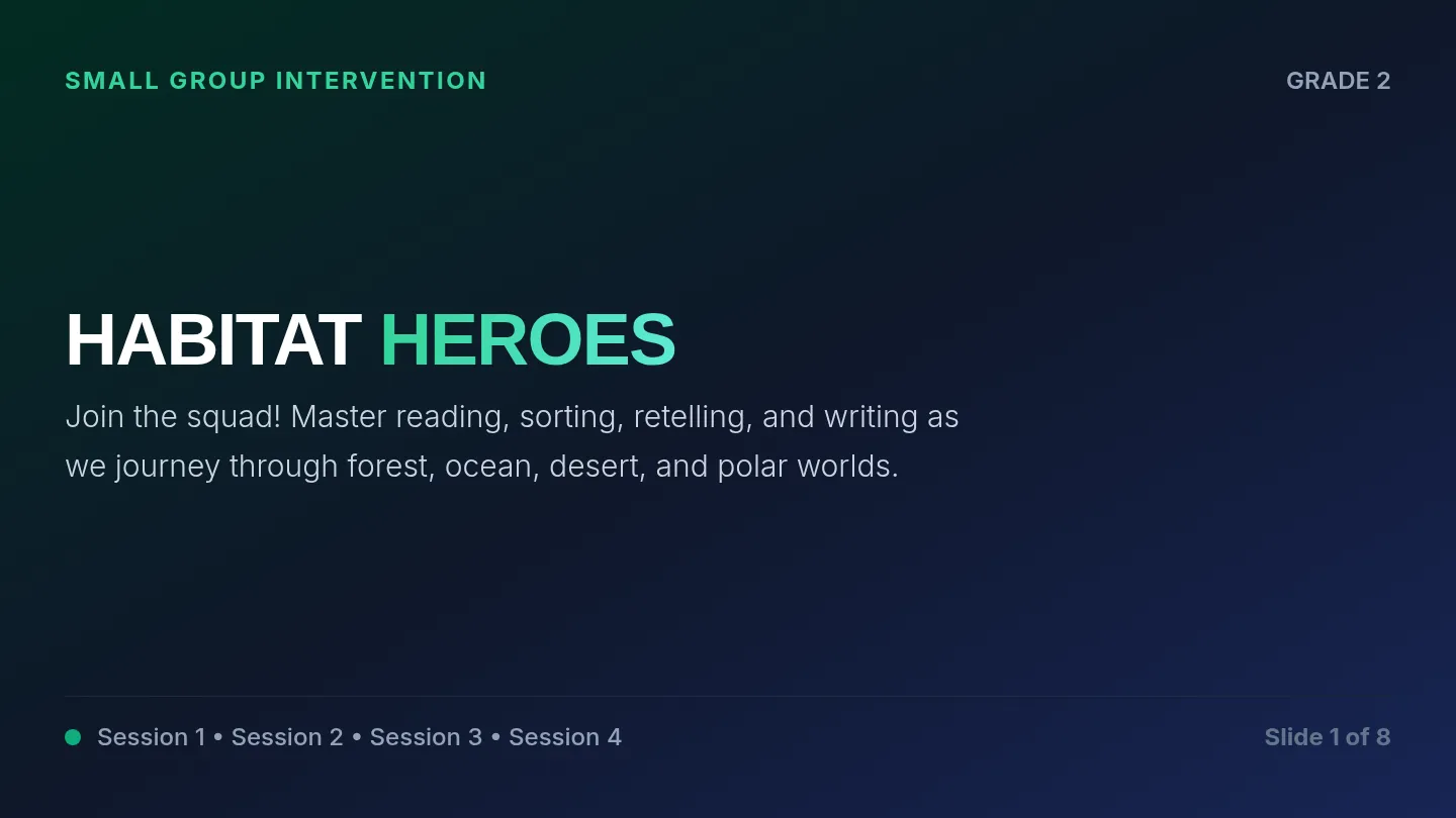 Habitat Heroes Presentation Slides