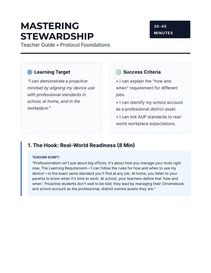 Mastering Stewardship Teacher Guide