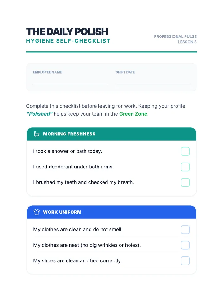 Daily Polish Checklist