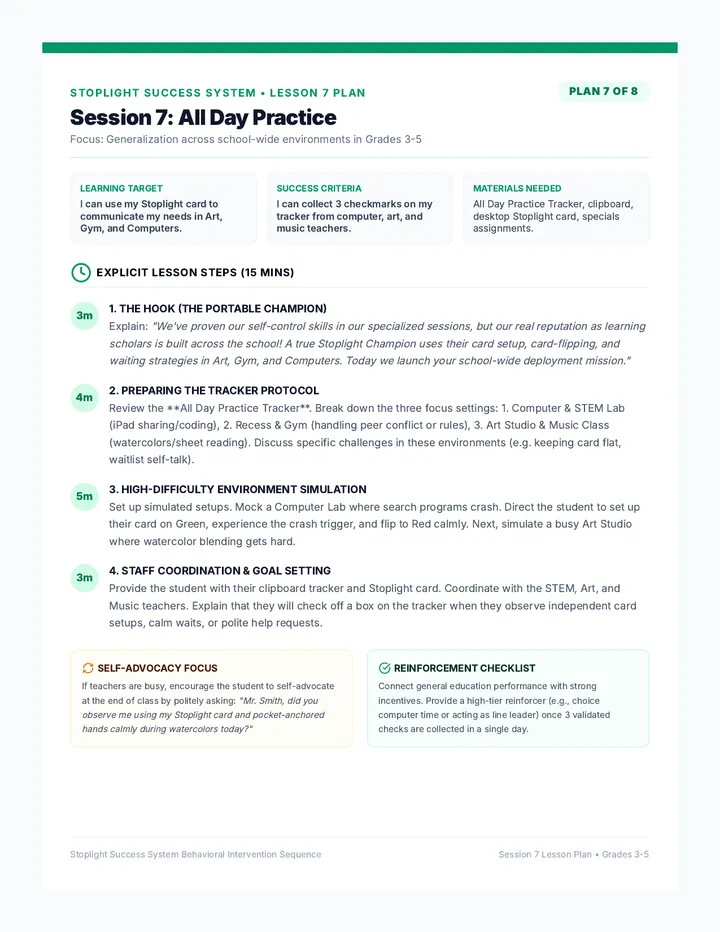 All Day Practice Lesson Plan