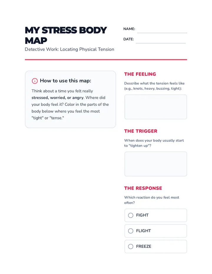 Stress Map Worksheet