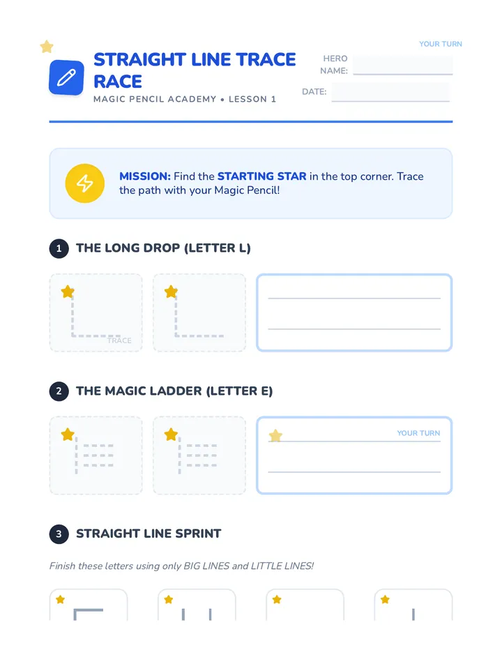 Straight Line Worksheet