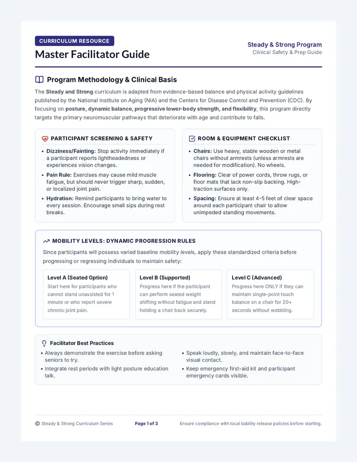 Steady and Strong Master Facilitator Guide