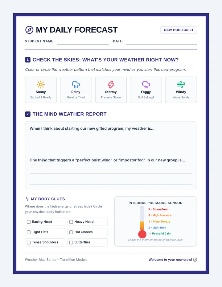 Weather Tracker Worksheet