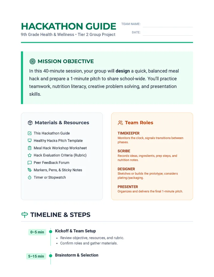 Hackathon Guide Project