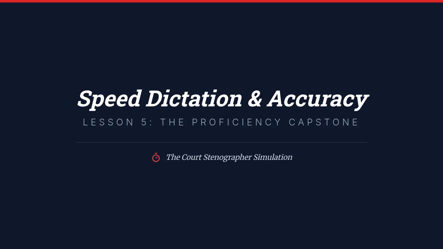 Speed Dictation Slides