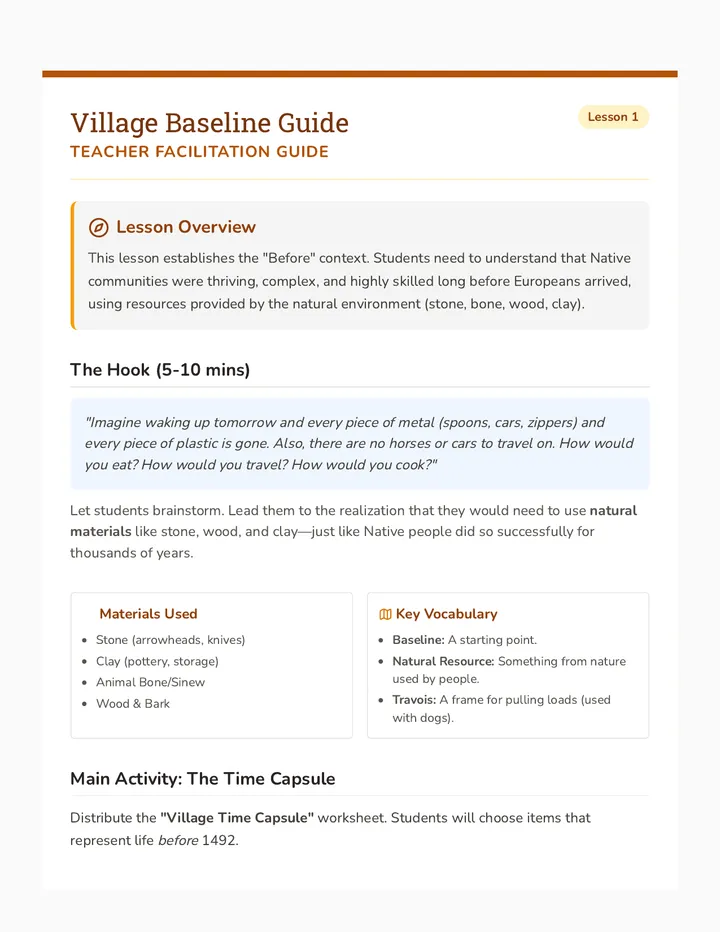 Village Baseline Materials