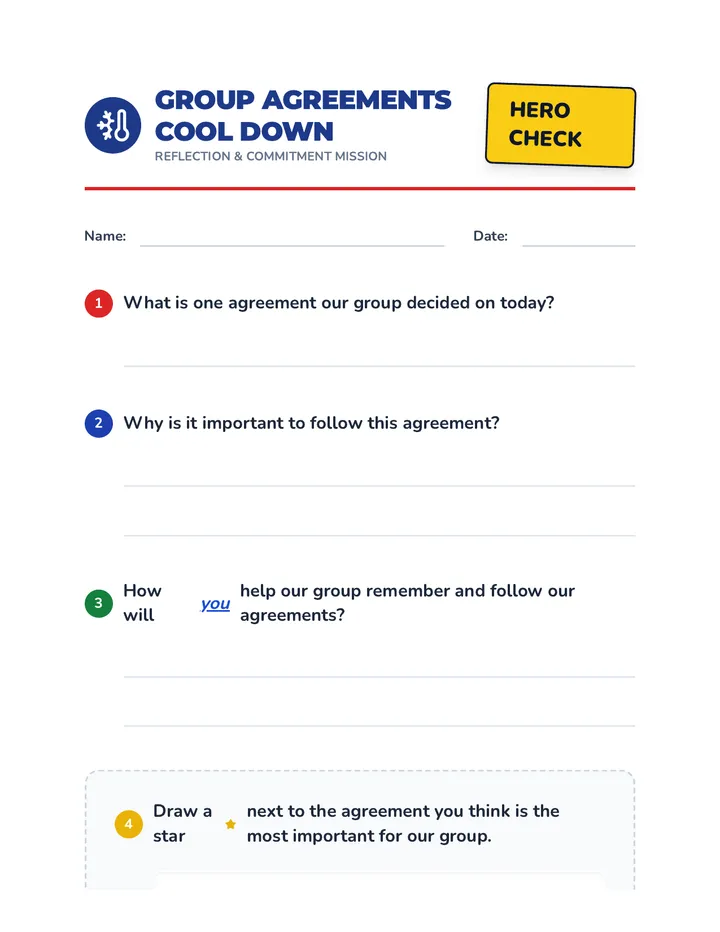Group Agreements Cool Down