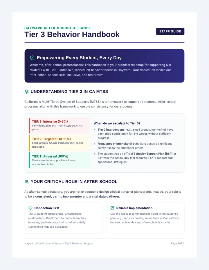 Tier 3 Support Handbook