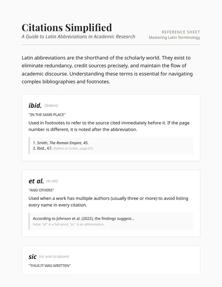 Scholarly Citation Guide