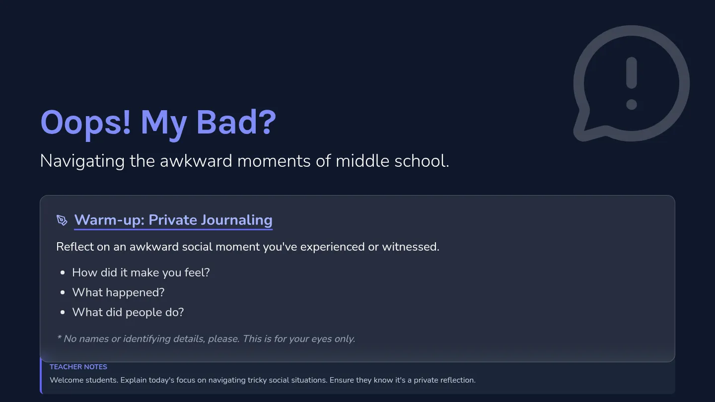 Oops My Bad Slide Deck